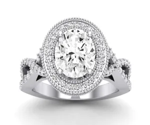 Clover - Oval Diamond Engagement Ring