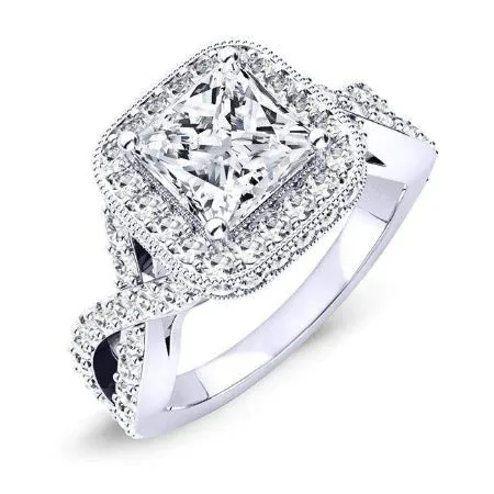 Clover - Princess Lab Diamond Engagement Ring (IGI Certified)