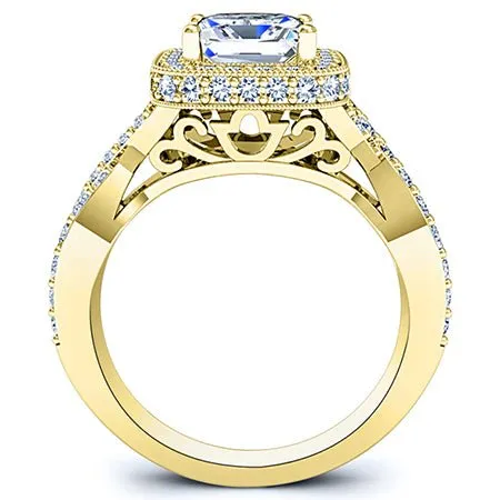 Clover - Princess Moissanite Engagement Ring