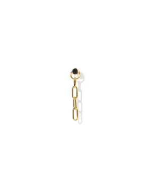 Connect Onyx Earring <br>Gold Vermeil