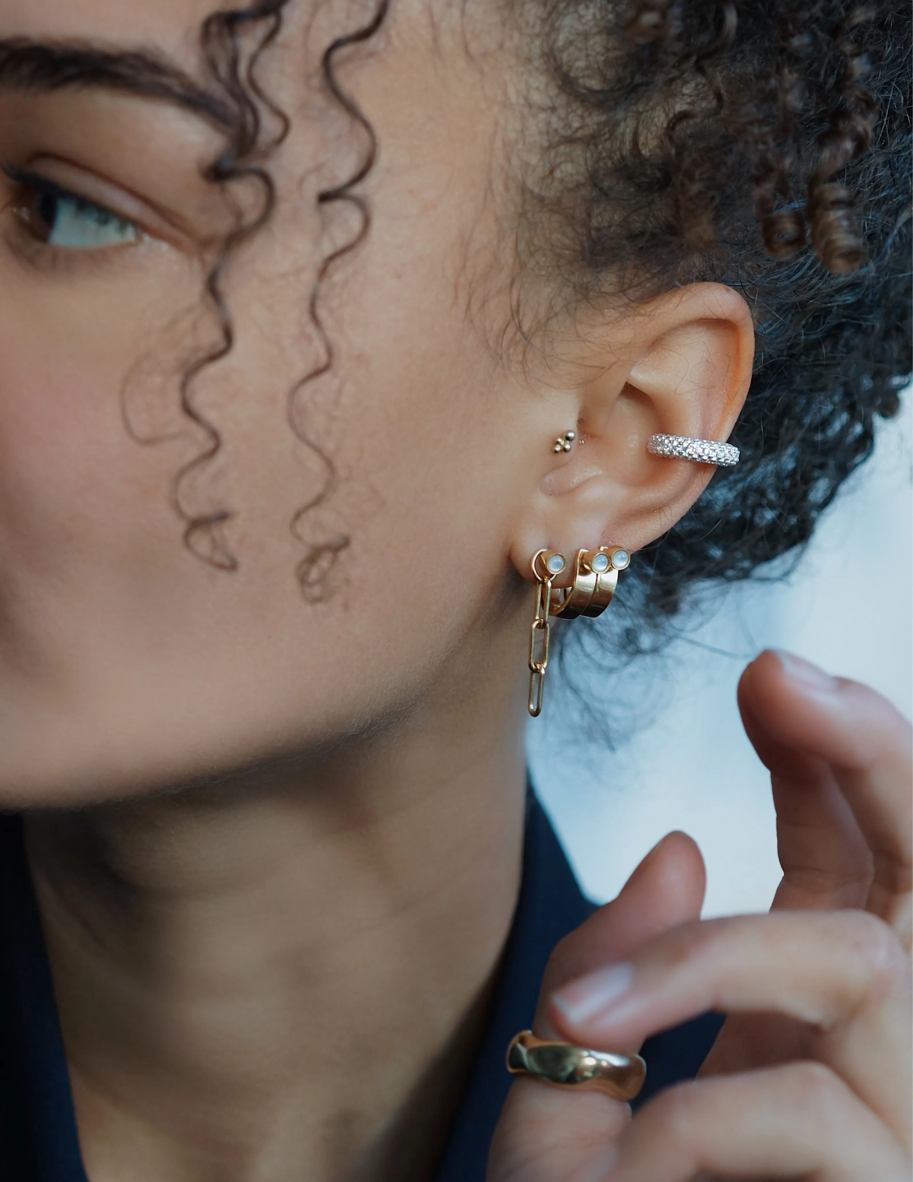 Connect Opal Earring <br>Gold Vermeil