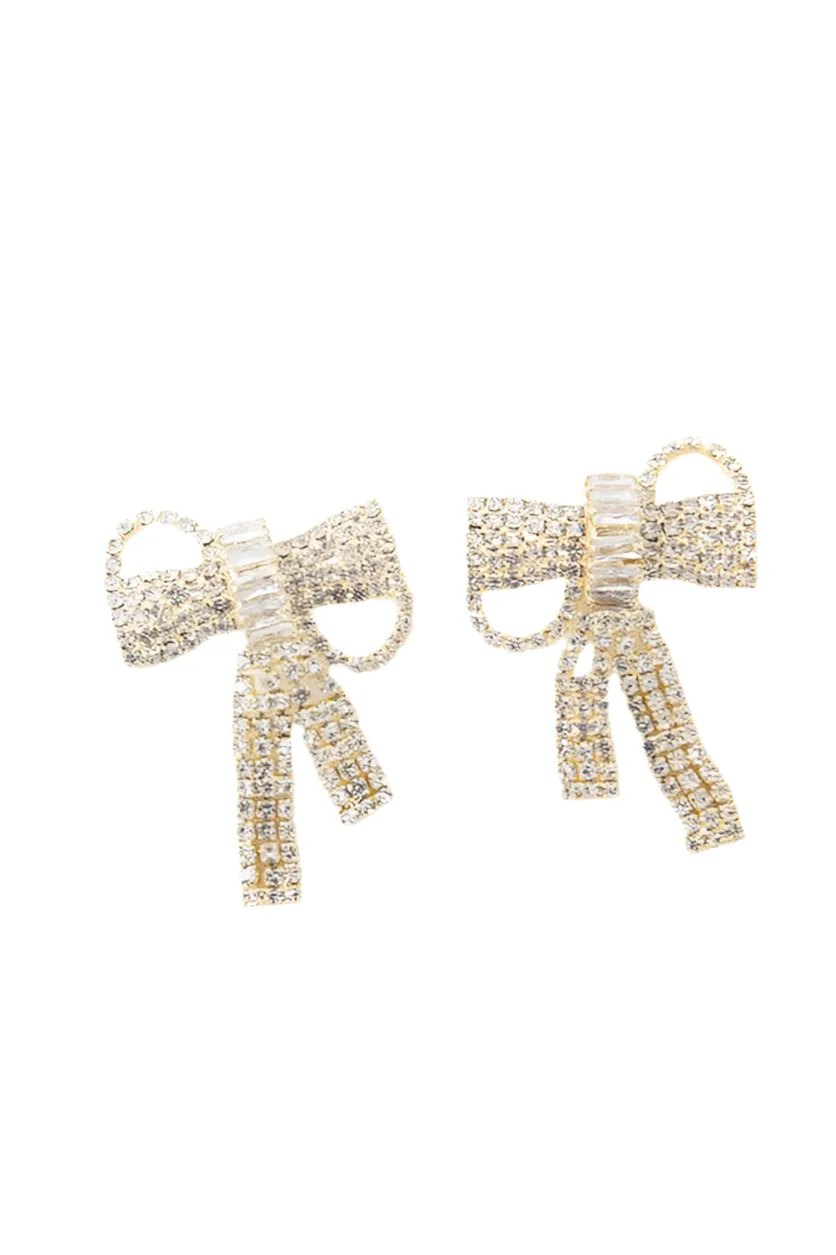 Crystal Bow Earrings