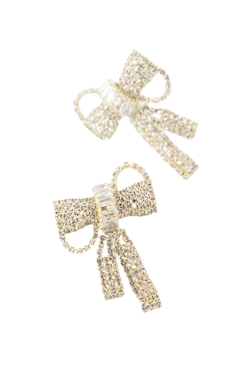 Crystal Bow Earrings