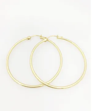 DFS 18KYG Hoop Earrings