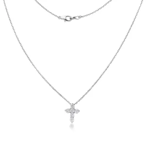 Diamond Cross Necklace (0.75 ct.) in 14K Gold