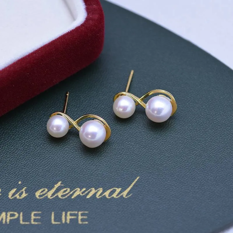 Double Freshwater Pearl Earrings