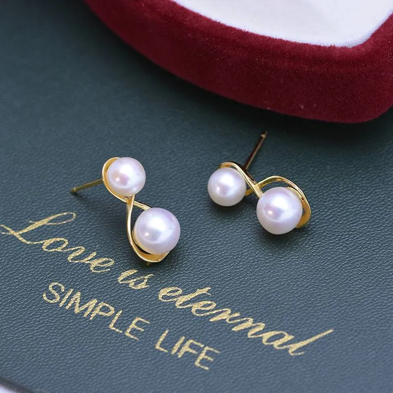 Double Freshwater Pearl Earrings