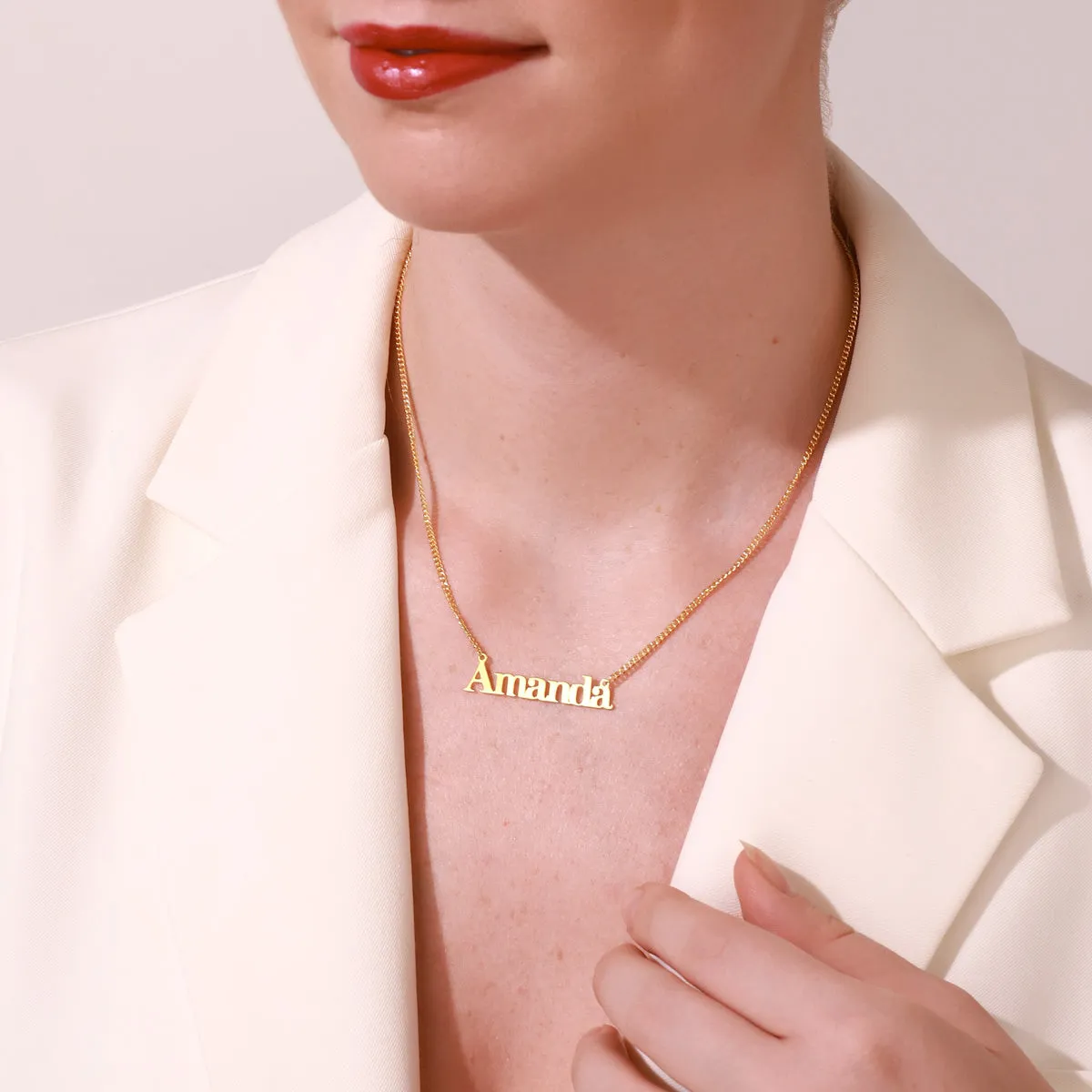 Elephant Name Necklace