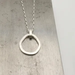 Ellipse Collecton:  Bold Silver Short Necklace