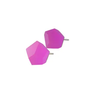 Fruit Bijoux Stud Earrings VU Crystals Magenta Pink (Silver or Gold)