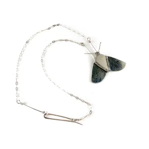 Gabrielle Gould Necklace: Silver Winged Moth