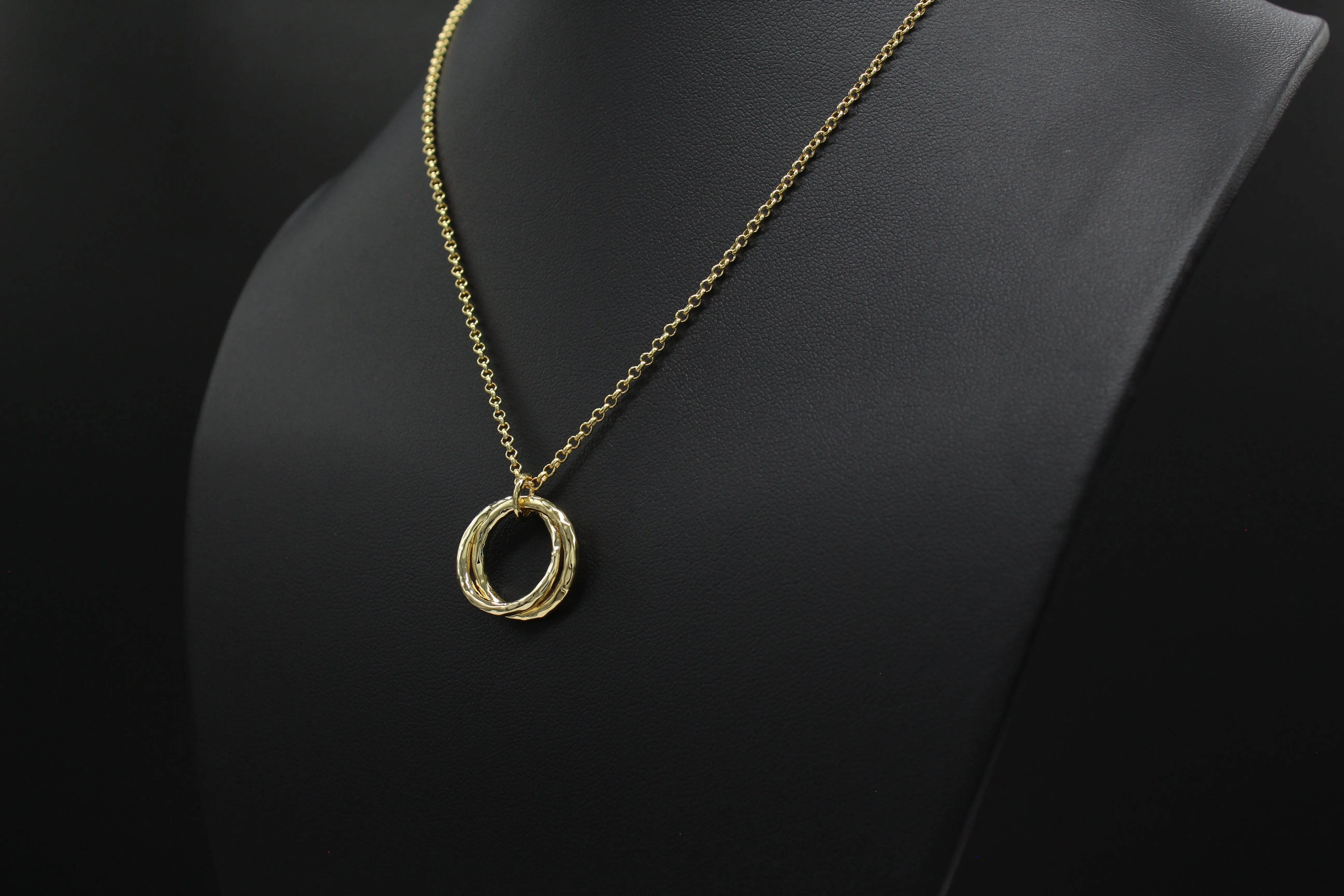 Gift for Grandma • Grandmother Gifts from Grandson - Hammered Linked Infinity Ring Necklace