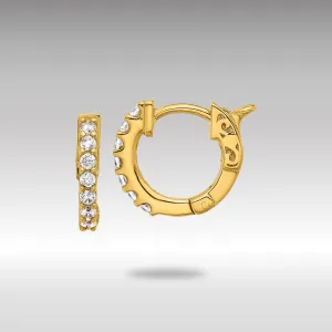 Gold 0.31ct 14-1.75mm Round Hoop with Safety Clasp Diamond Earrings - Model XE3252AA