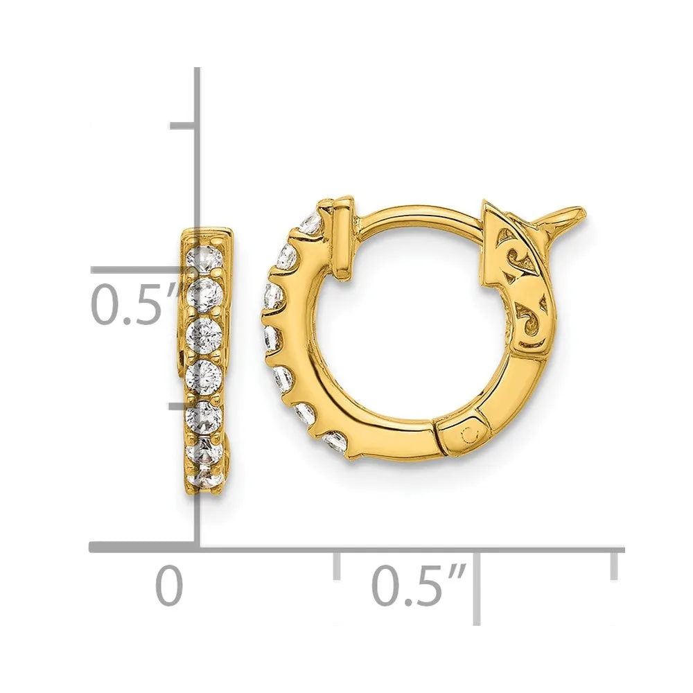 Gold 0.31ct 14-1.75mm Round Hoop with Safety Clasp Diamond Earrings - Model XE3252AA