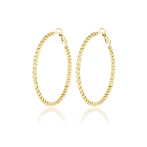 Gold coloured classic hoop earrings