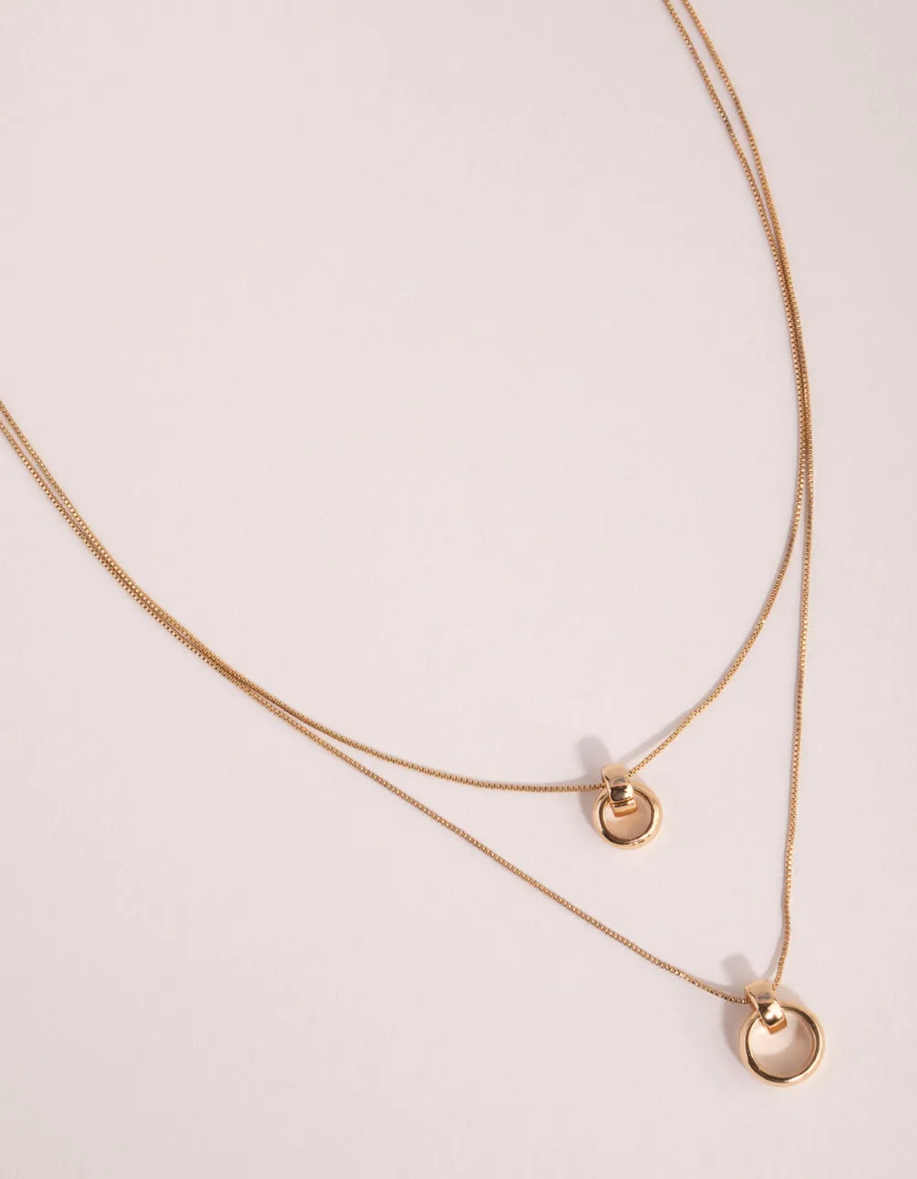 Gold Double Ring Necklace Pack