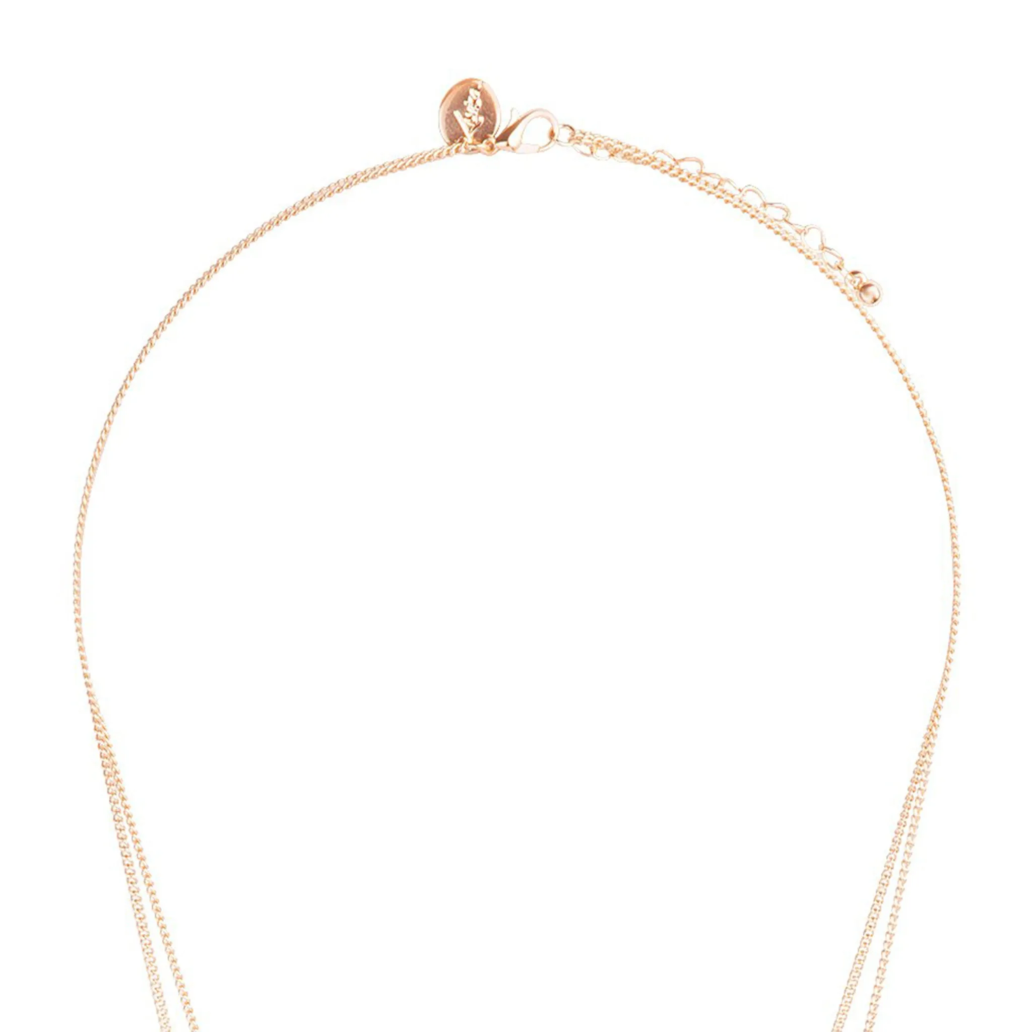 Gold Double Threaded Circle Necklace