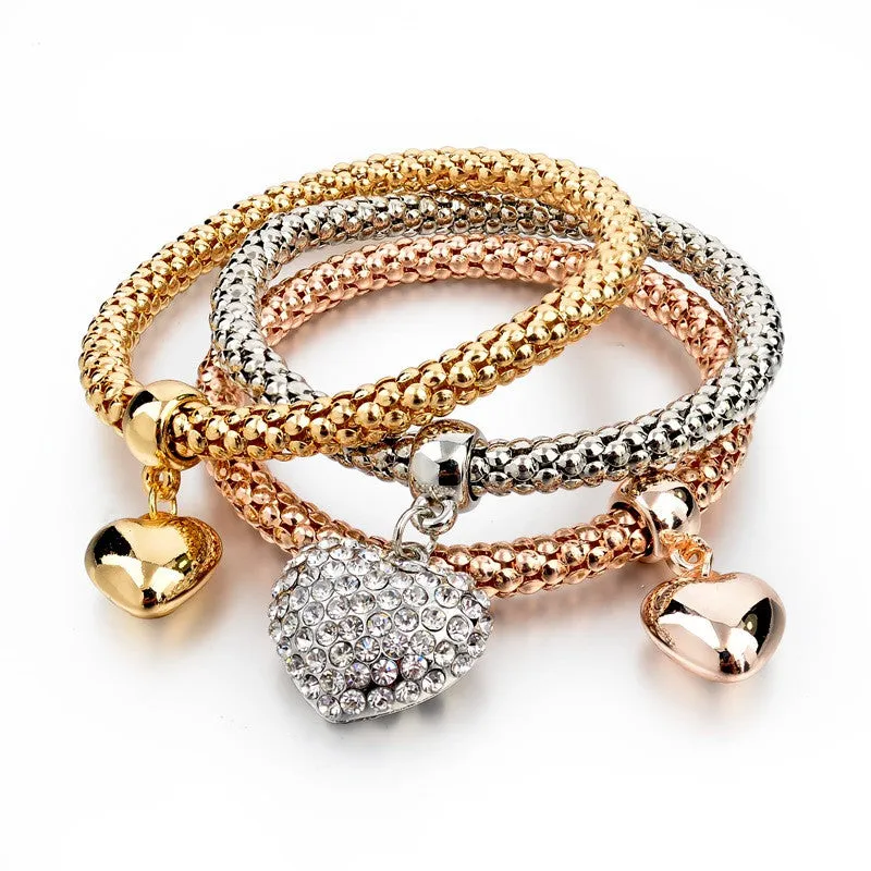 Gold Filled Charm Bracelets For Women Pulseiras Luxury Love Bracelet Fashion Multilayer Bracelet