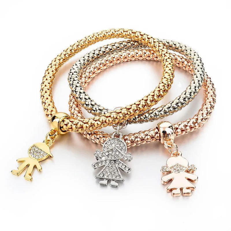 Gold Filled Charm Bracelets For Women Pulseiras Luxury Love Bracelet Fashion Multilayer Bracelet