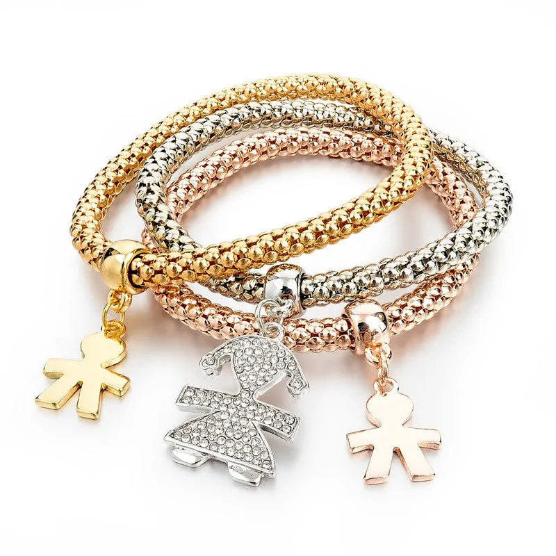 Gold Filled Charm Bracelets For Women Pulseiras Luxury Love Bracelet Fashion Multilayer Bracelet