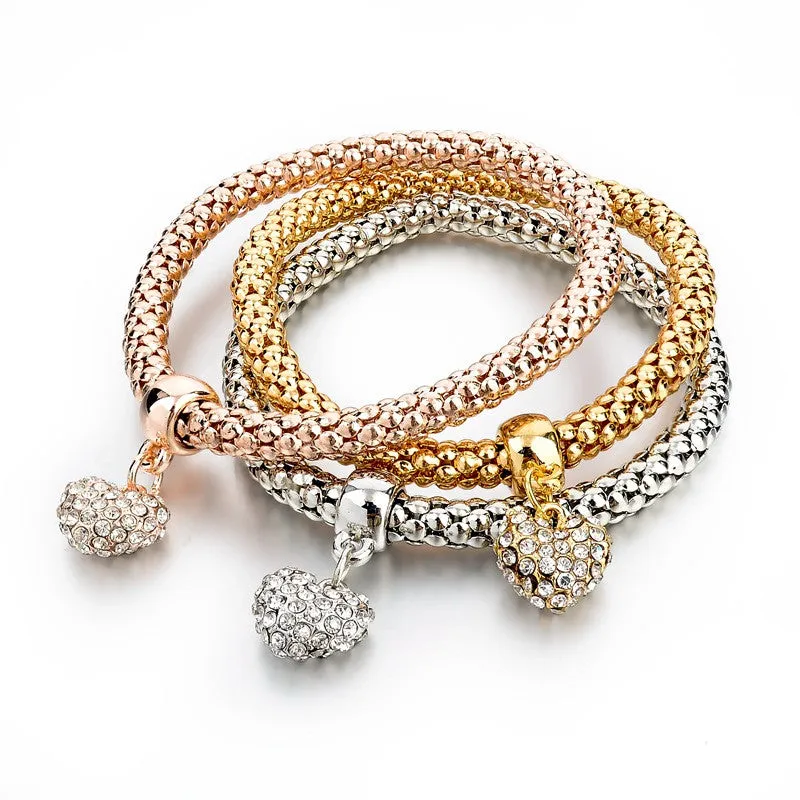 Gold Filled Charm Bracelets For Women Pulseiras Luxury Love Bracelet Fashion Multilayer Bracelet