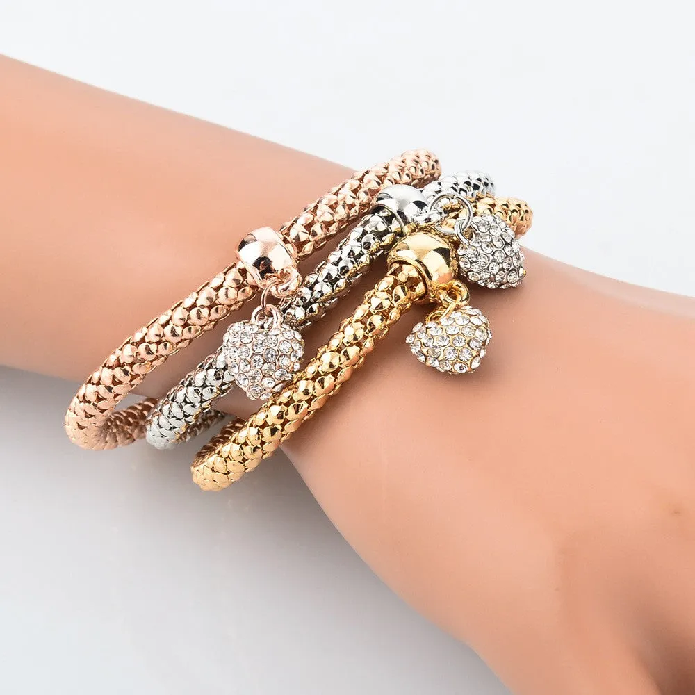 Gold Filled Charm Bracelets For Women Pulseiras Luxury Love Bracelet Fashion Multilayer Bracelet