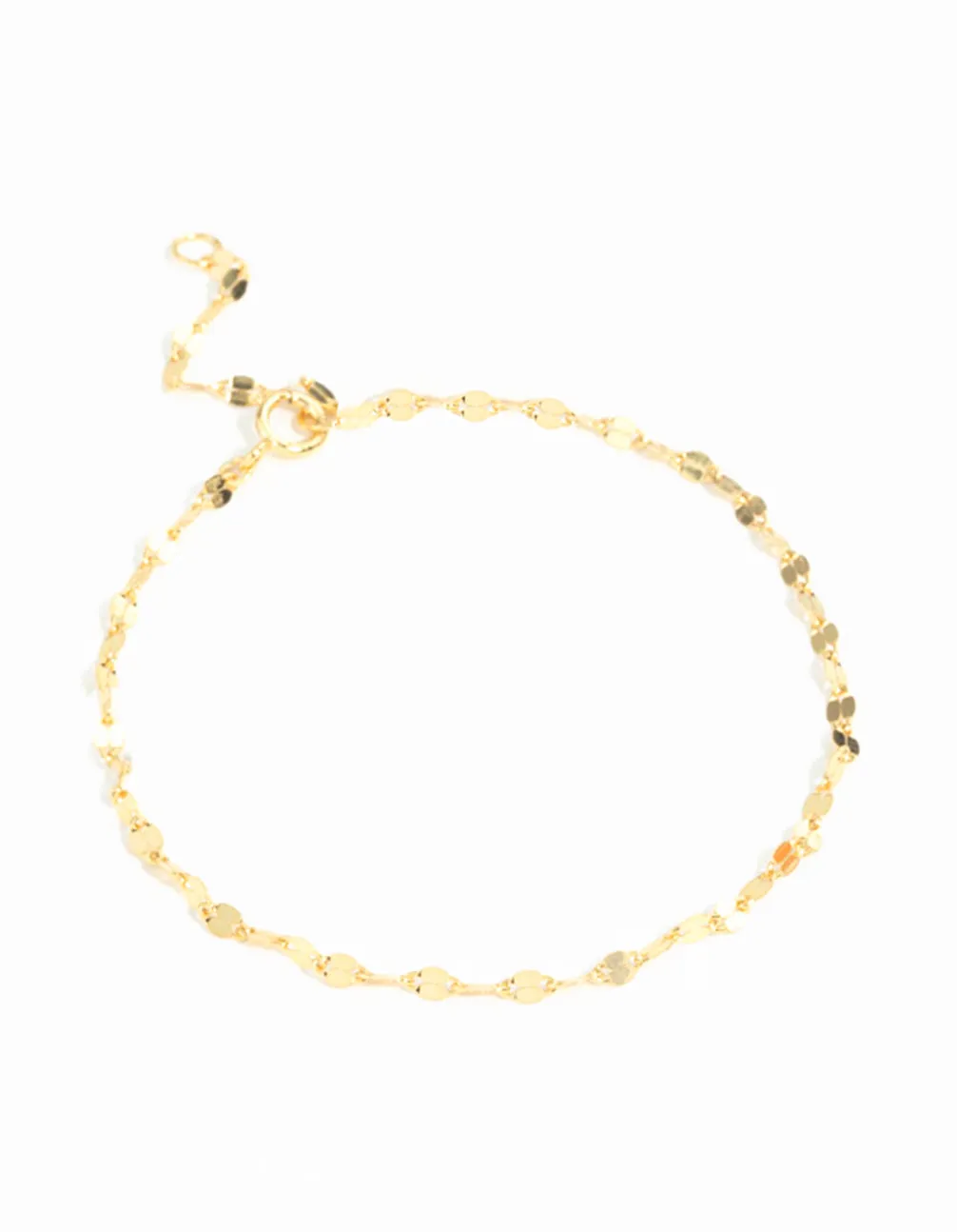 Gold Plated Sterling Silver Chain Bracelet & Anklet