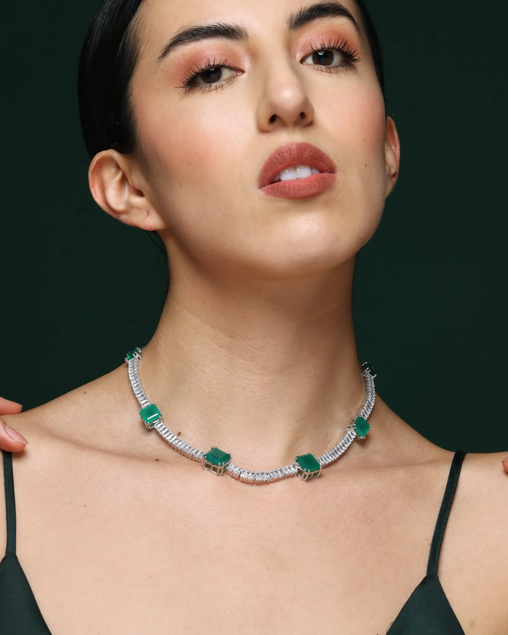 Graceful Glow Emerald Necklace