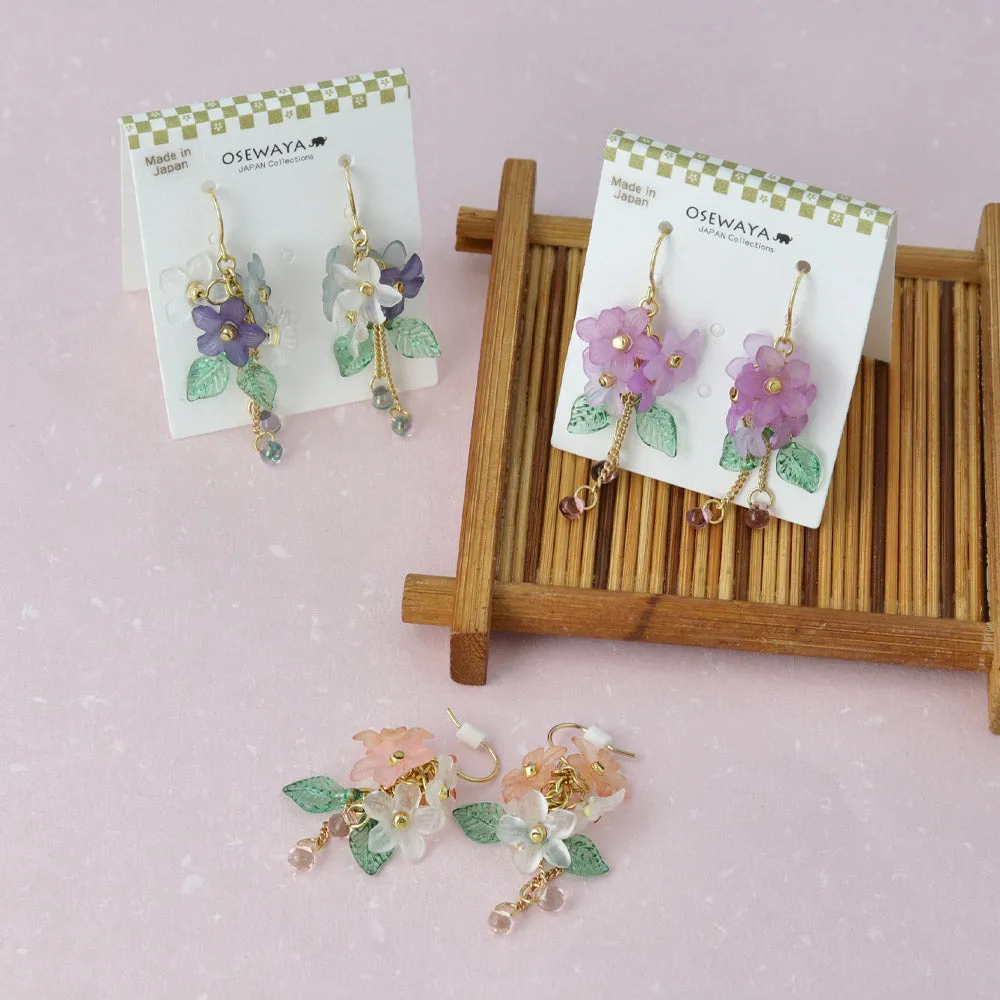 Gradient Flower Drop Earrings