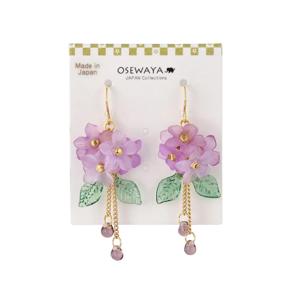 Gradient Flower Drop Earrings