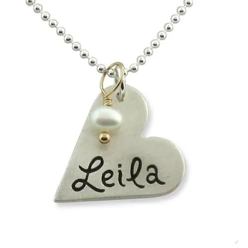 Heart Name Charm Necklace