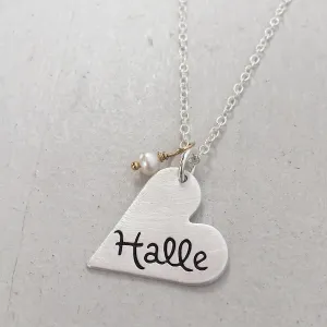 Heart Name Charm Necklace