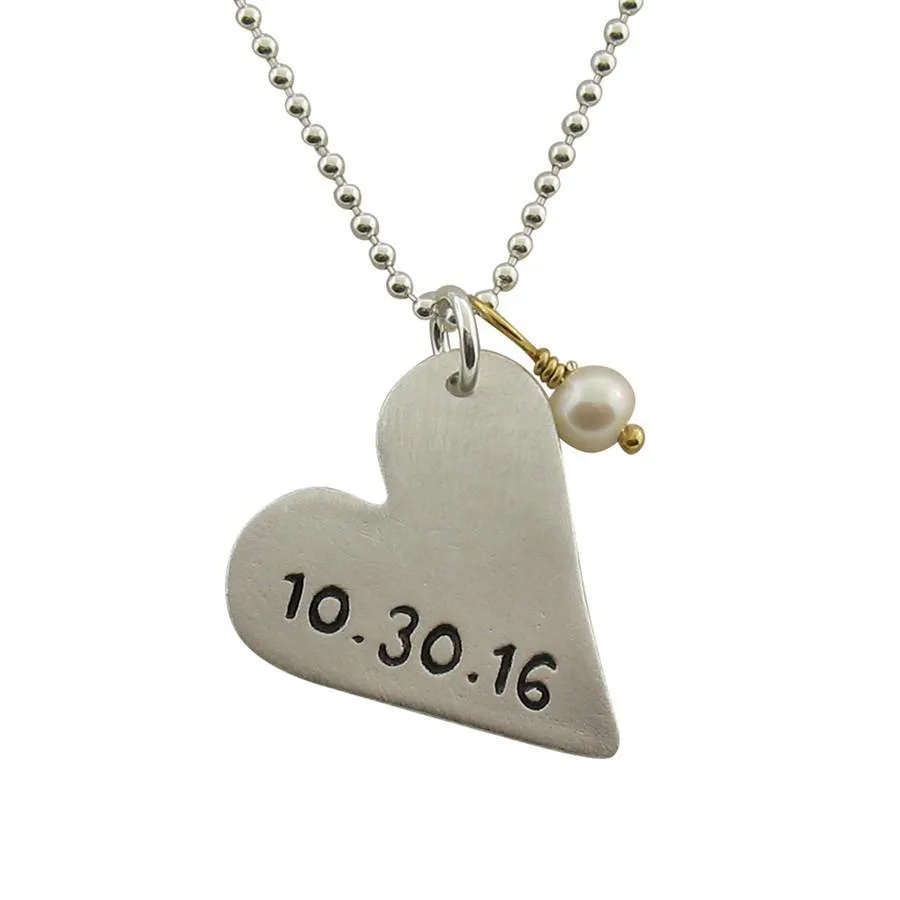 Heart Name Charm Necklace