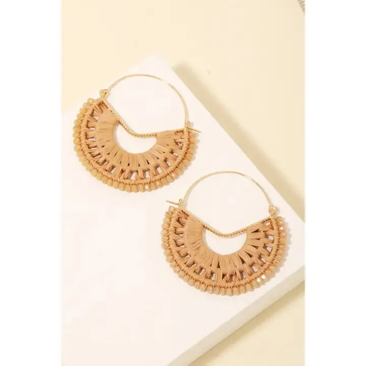 Historia Natural Raffia Gold Earrings