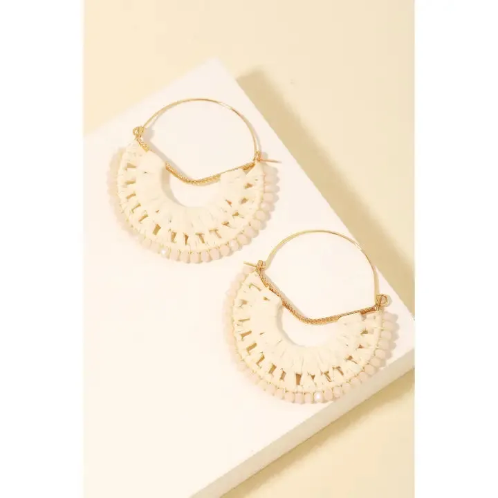 Historia Natural Raffia Gold Earrings