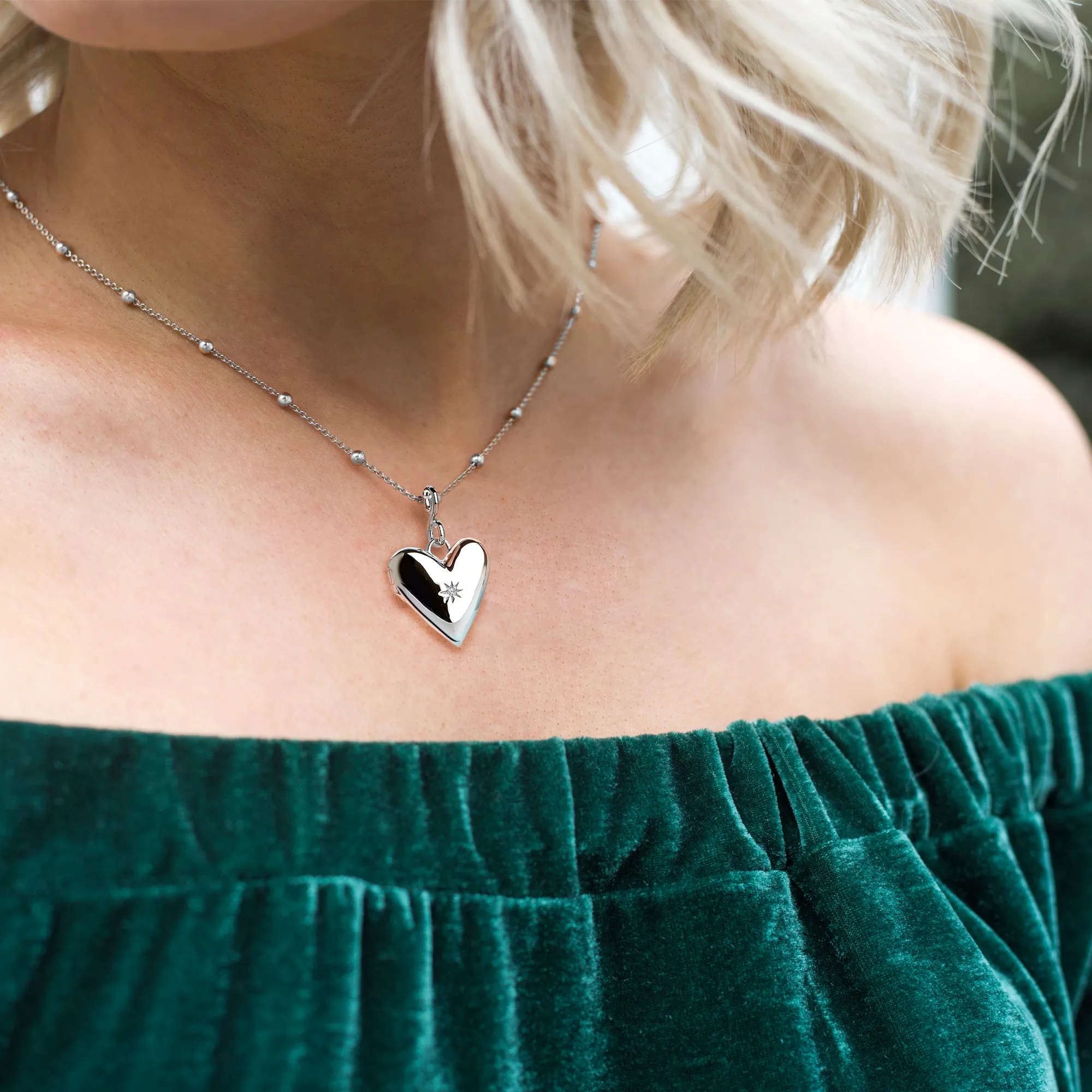 Hot Diamonds Romantic Small Heart Locket | Sterling Silver