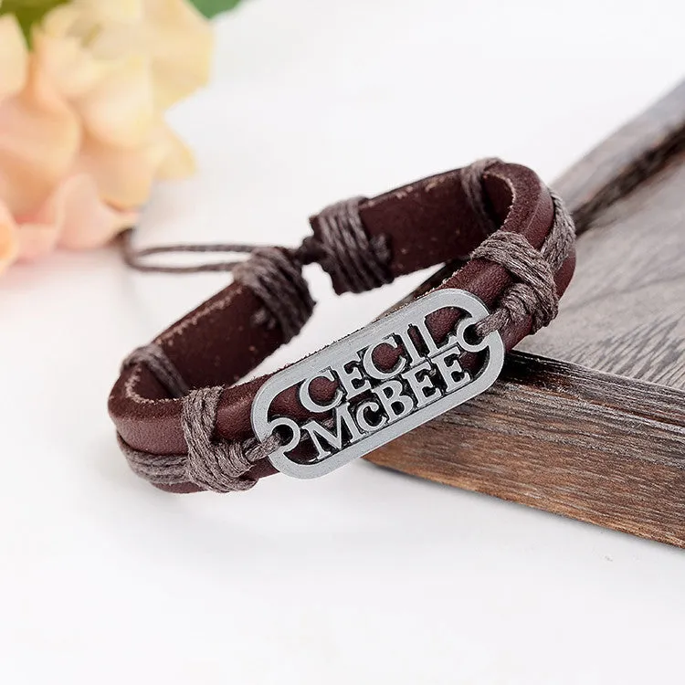 Hot Sale Bracelet Men Women Handmade Braid Genuine Leather bracelet Wrap Charm Cross Bracelets Bangles Men Jewelry