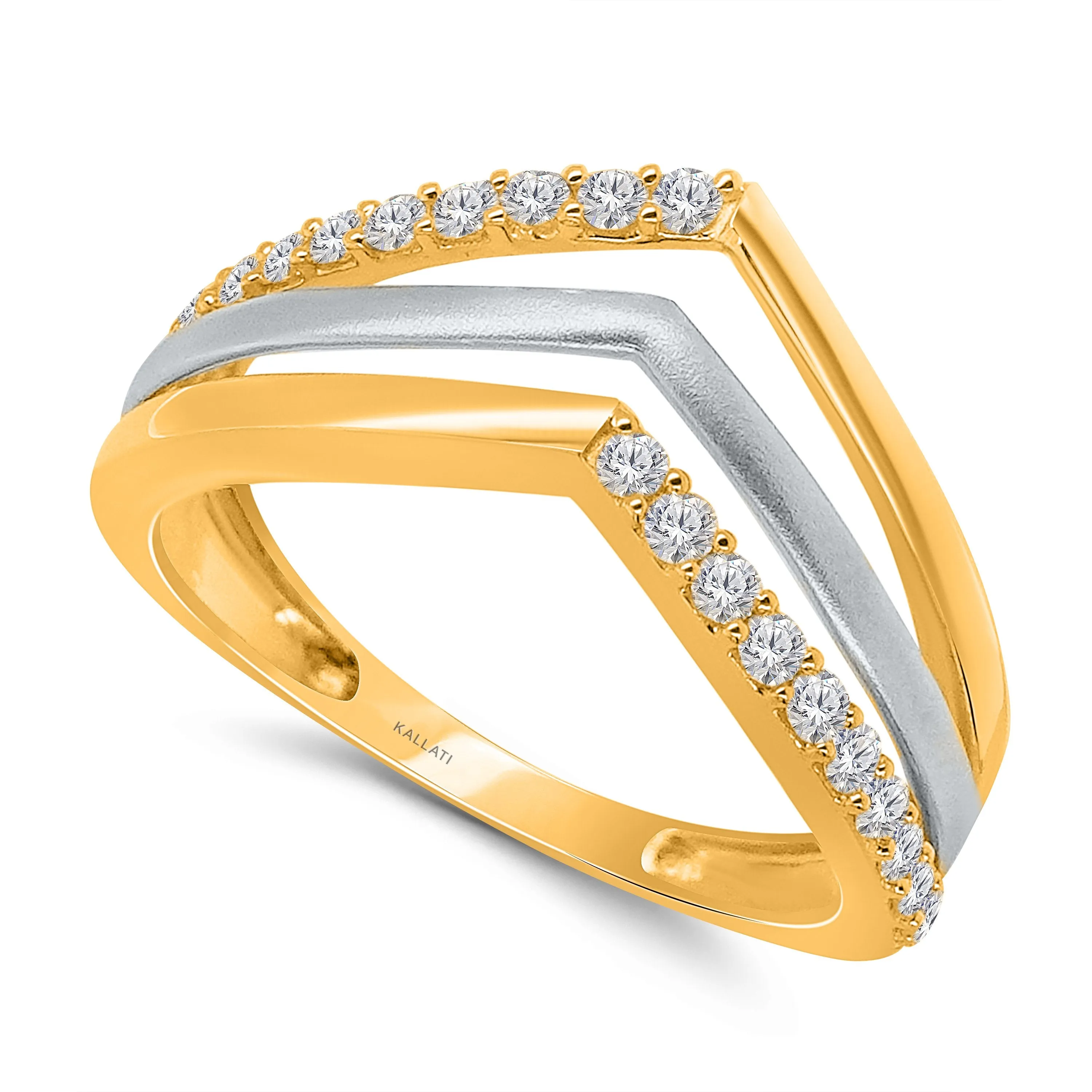 Kallati Eternal Diamond Ring in 14K Two-Tone Gold