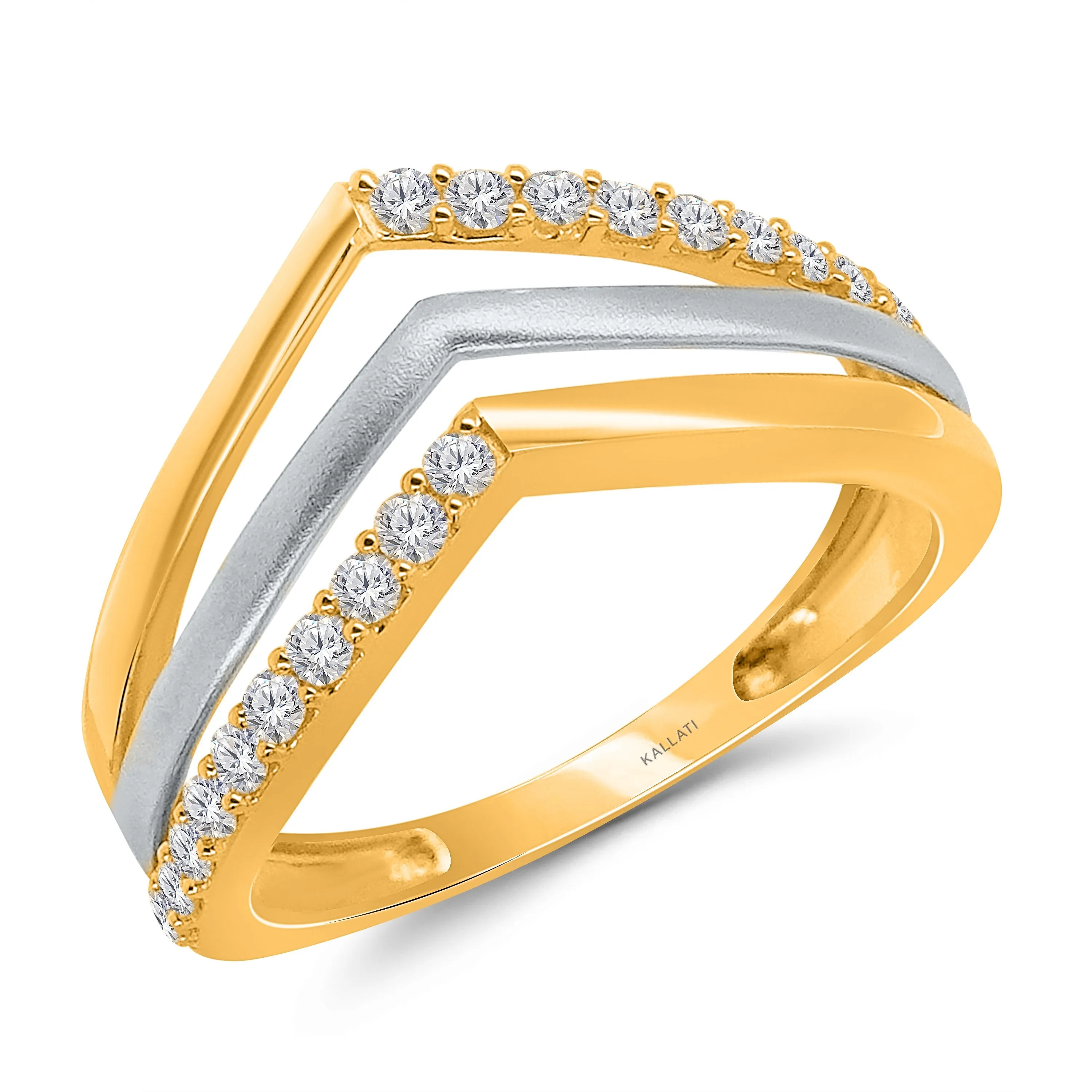 Kallati Eternal Diamond Ring in 14K Two-Tone Gold