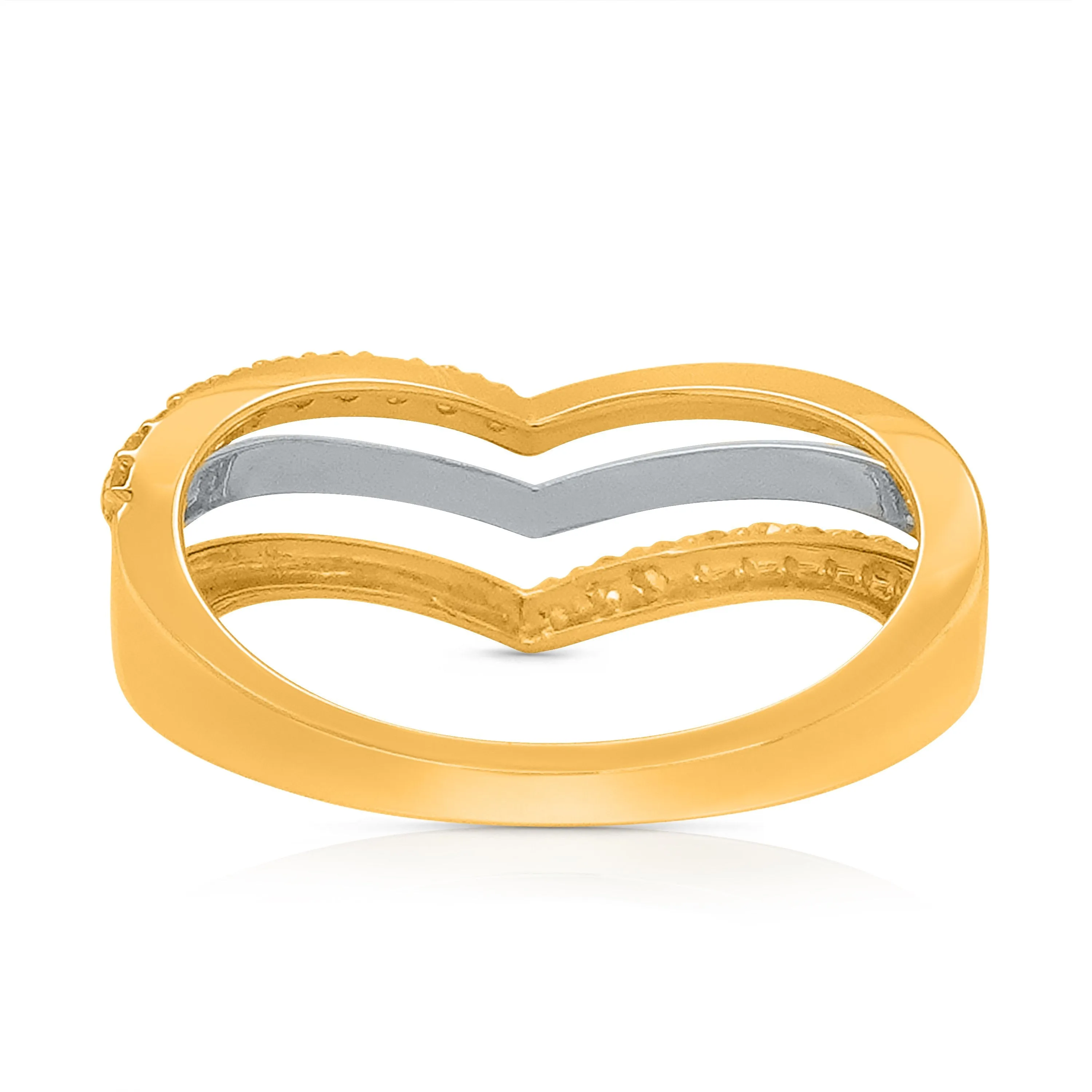 Kallati Eternal Diamond Ring in 14K Two-Tone Gold