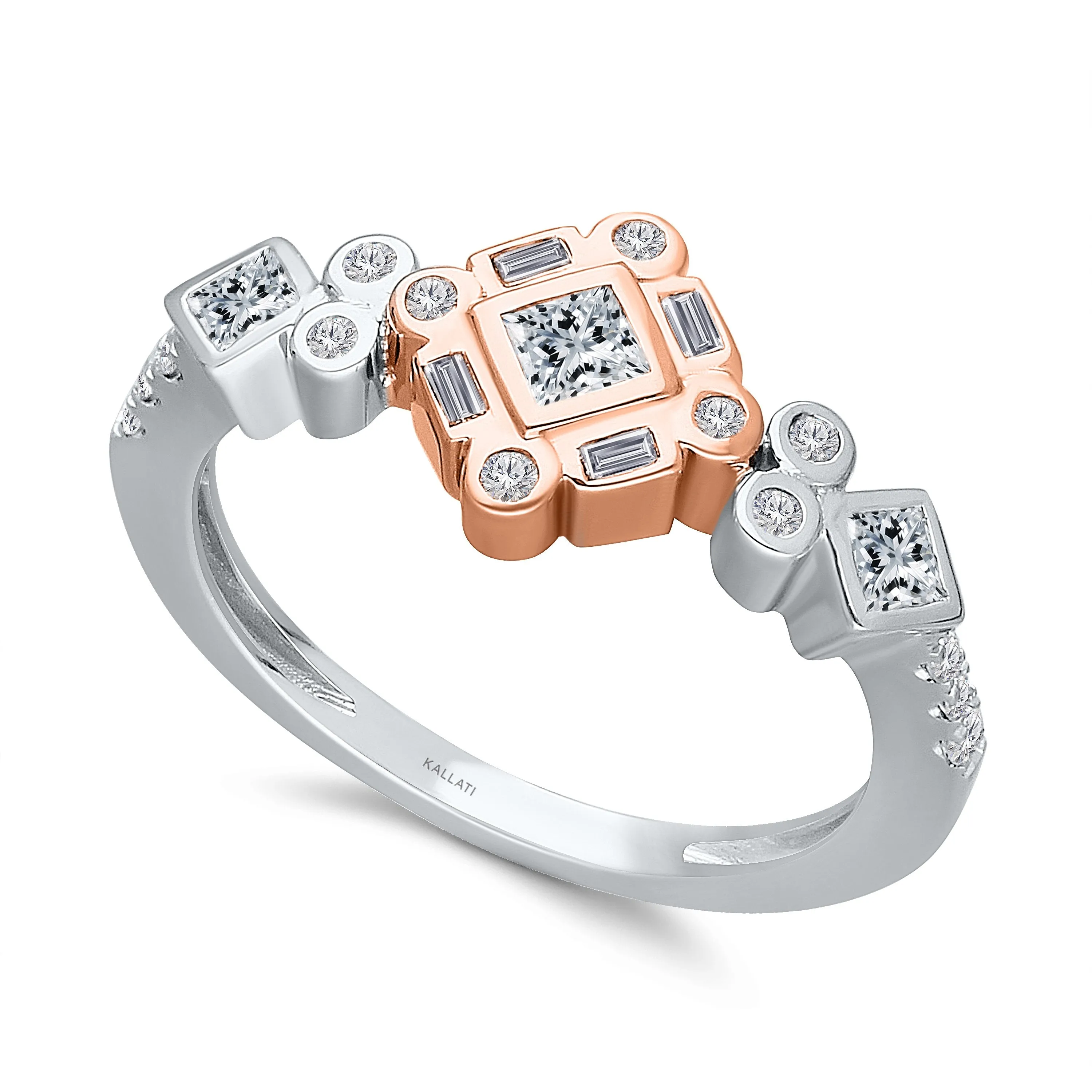 Kallati Eternal Diamond Ring in 14K Two-Tone Gold