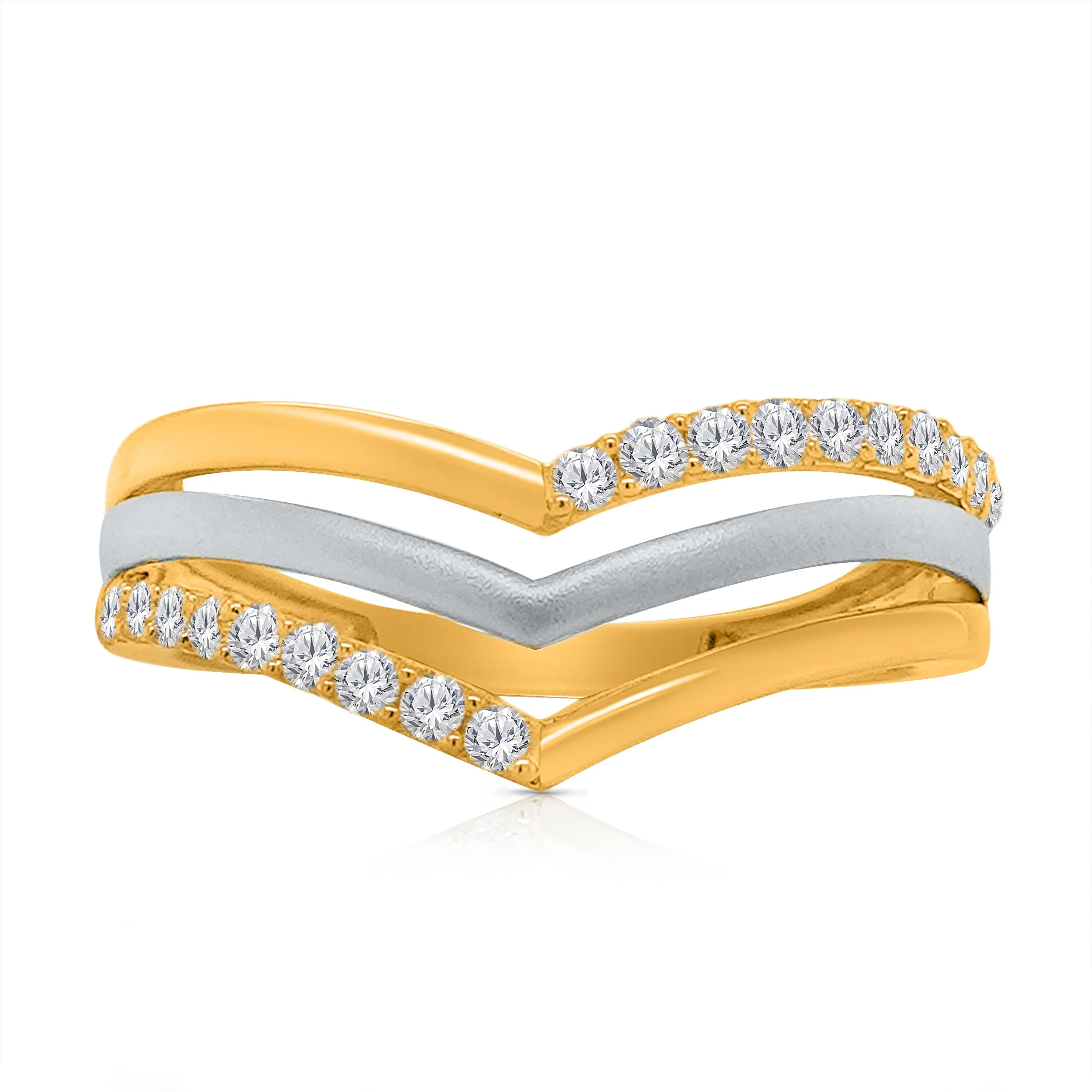 Kallati Eternal Diamond Ring in 14K Two-Tone Gold