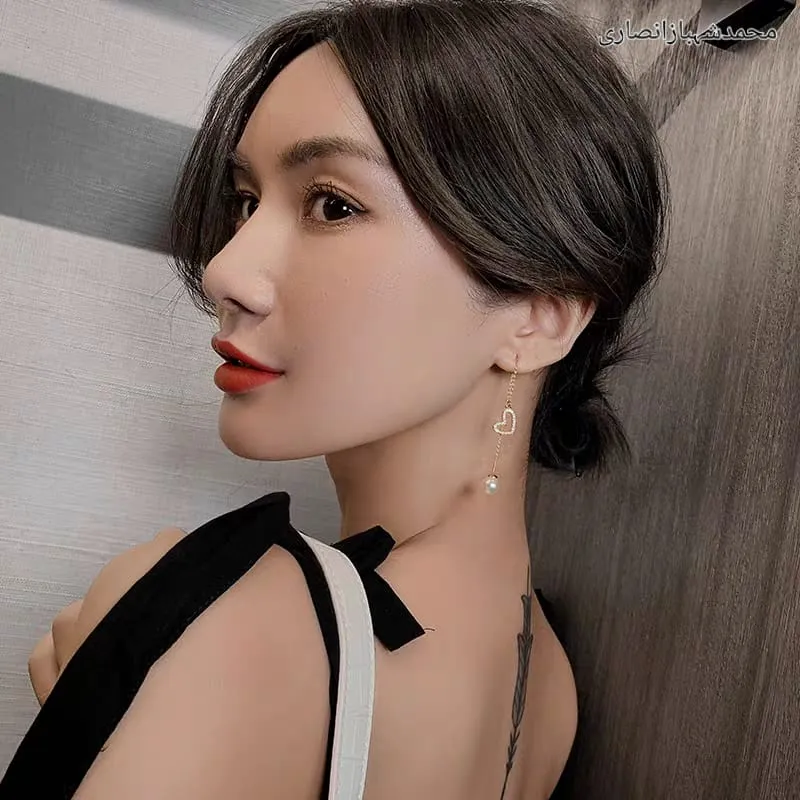 Korean Fashion Pearl Tassel Drop Earrings For Women Jewelry Trending New Luxury Women's