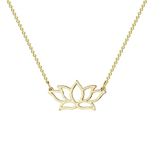 Kyerlyn Simple Gold Lotus Necklaces