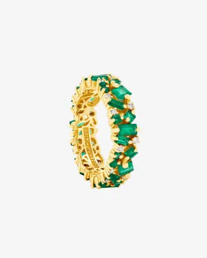 La Fantaisie Emerald Eternity Band