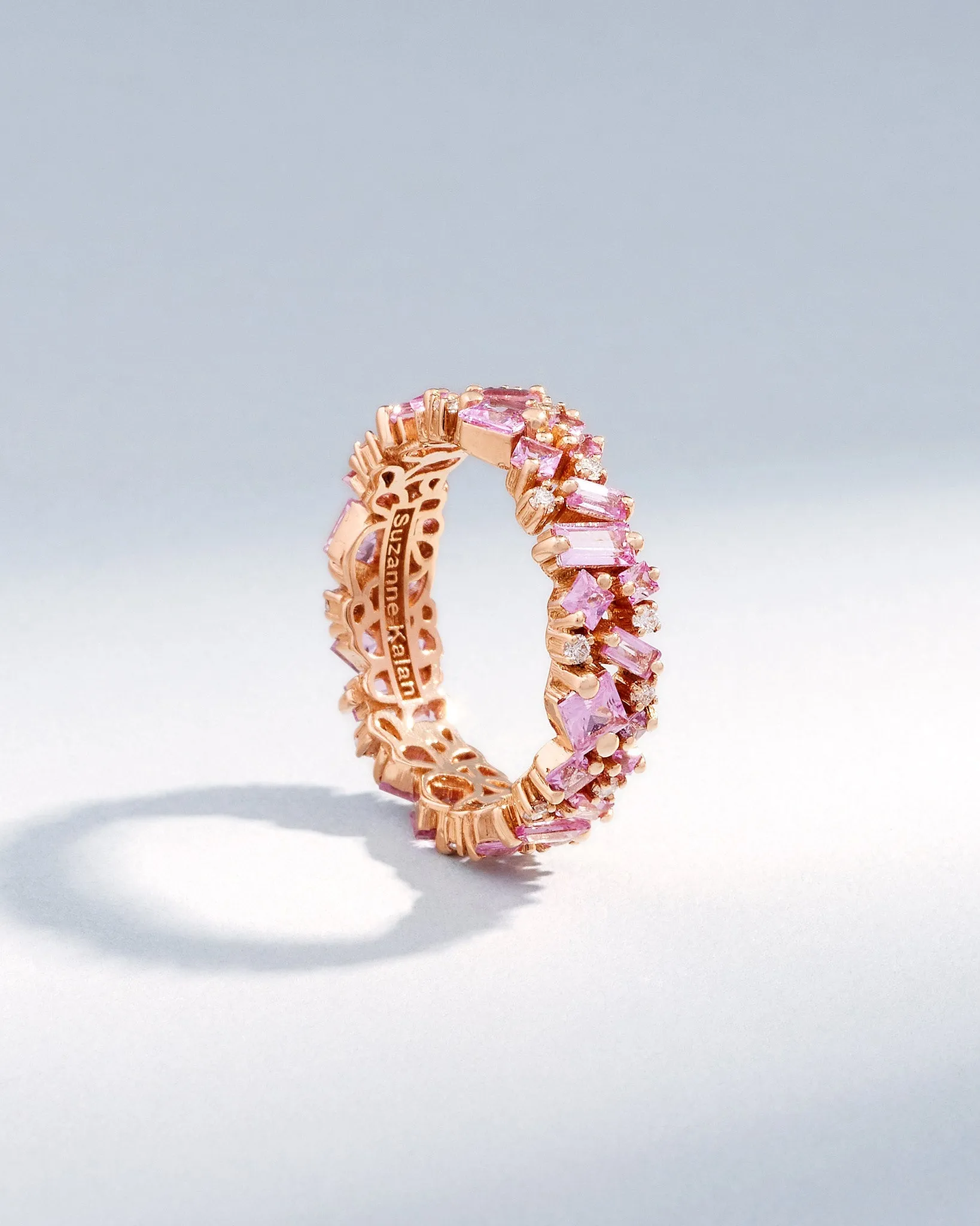 La Fantaisie Pink Sapphire Eternity Band