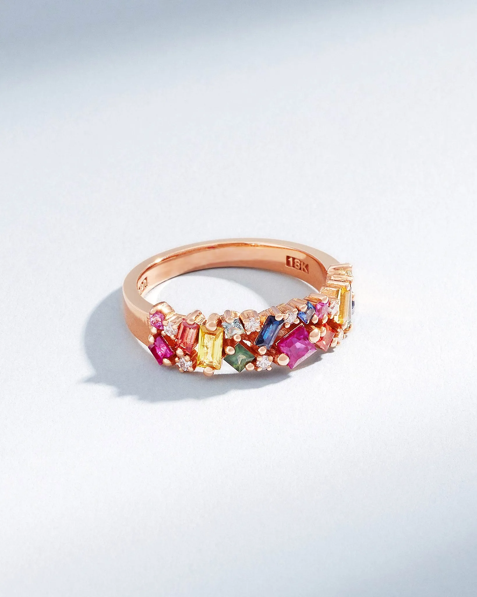 La Fantaisie Rainbow Sapphire Half Band