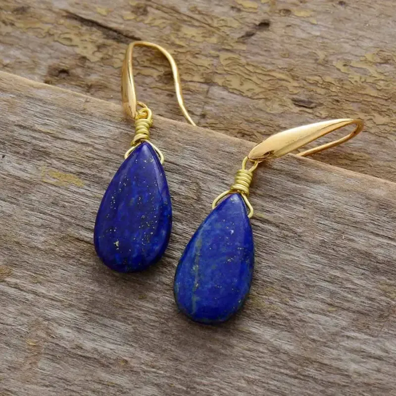 Lapis Lazuli Teardrop Earrings