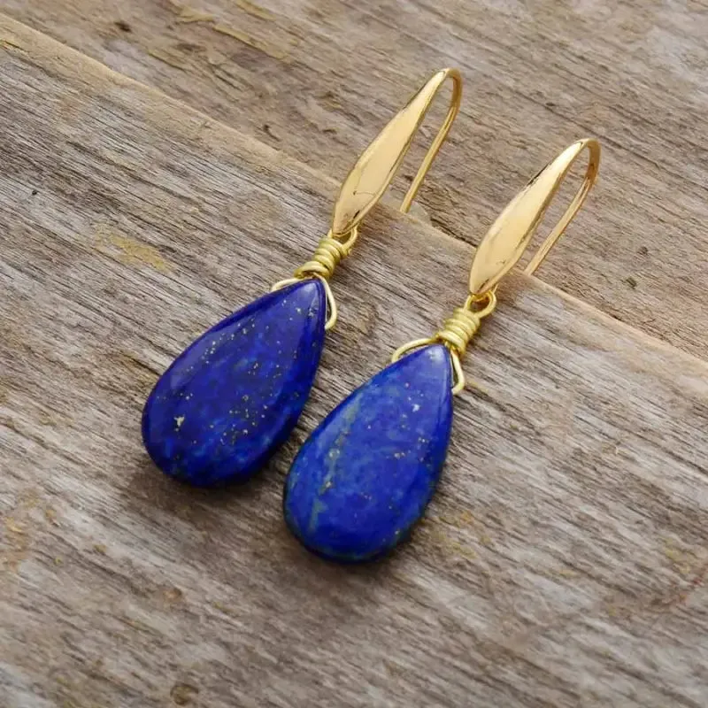 Lapis Lazuli Teardrop Earrings