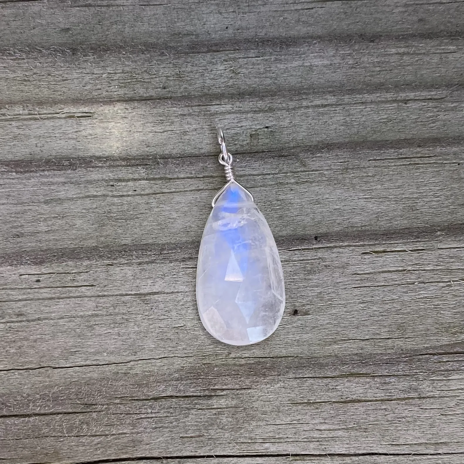 Large Pear Shaped Moonstone Pendant